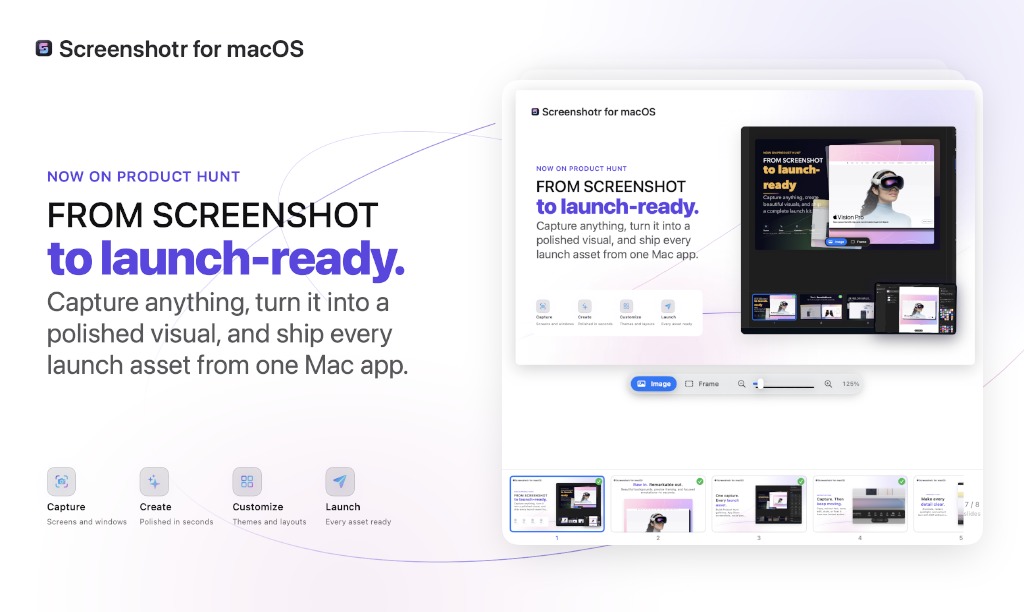 Screenshotr running on macOS